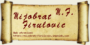 Mijobrat Firulović vizit kartica